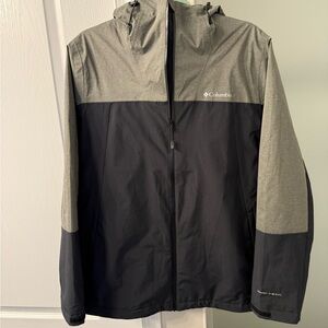 Columbia Black and Gray rain Jacket